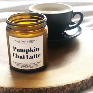 Pumpkin Chai Latte 100% Vegan Coconut Soy Wax Candle